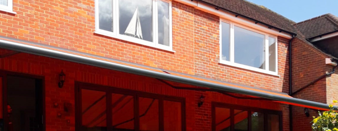 A Markilux 1600 semi-cassette coupled awning