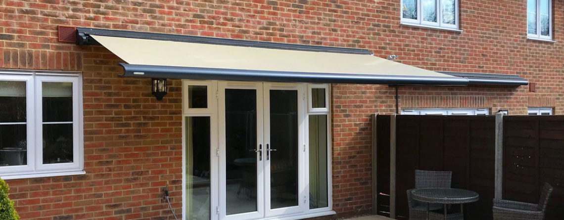 A Markilux 990 Cassette Awning finished with a #31027 Fabric.