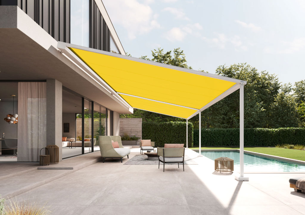 Markilux Pergola Style with Yellow Fabric
