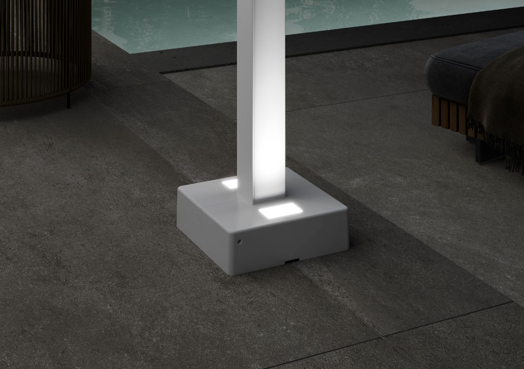 Markilux Pergola Style foot with LED uplights